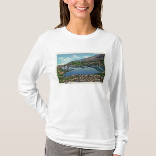 Uitzicht van het meer van de wolken t-shirt (Voorkant)