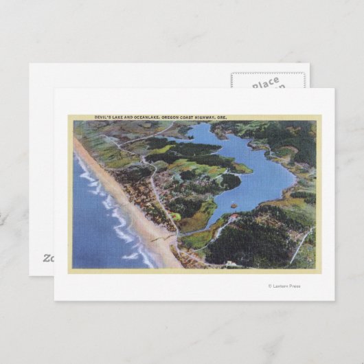 Uitzicht van het meer van Devil Briefkaart (Voorkant / Achterkant)