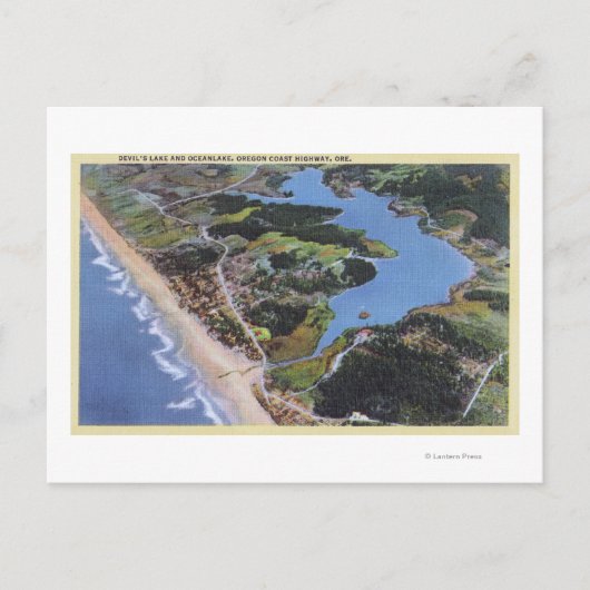 Uitzicht van het meer van Devil Briefkaart (Voorkant)