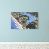 Uitzicht van het meer van Devil Canvas Afdruk (Insitu (Houten vloer))