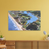 Uitzicht van het meer van Devil Canvas Afdruk (Insitu (Woonkamer))