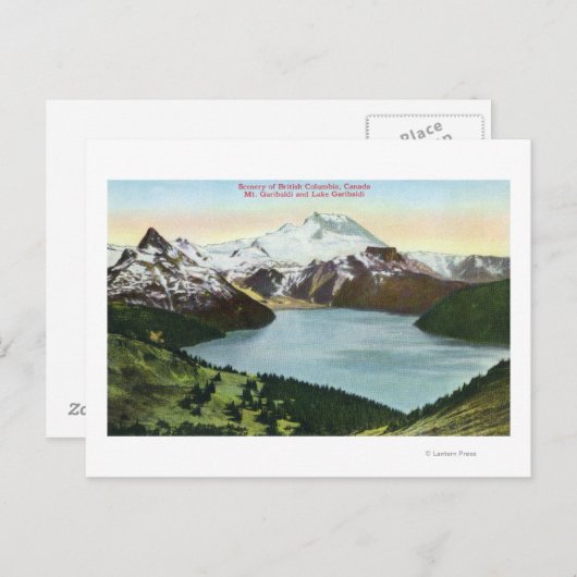 Uitzicht van het meer van Garibaldi en de berg Gar Briefkaart (Voorkant / Achterkant)