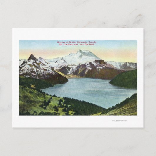 Uitzicht van het meer van Garibaldi en de berg Gar Briefkaart (Voorkant)