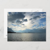 Uitzicht van het meer van Genève en de Alpen Briefkaart (Voorkant / Achterkant)