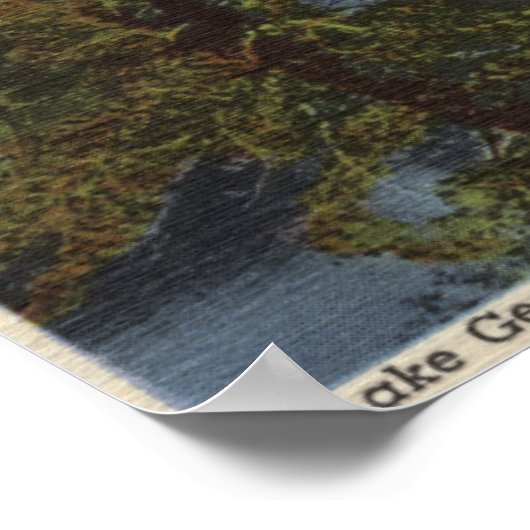 Uitzicht van het meer van George & High Sierra Poster (Hoek)