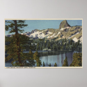 Uitzicht van het meer van George & High Sierra Poster