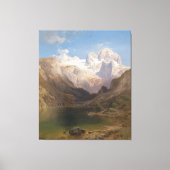 Uitzicht van het meer van Gosau naar de Dachstein Canvas Afdruk (Voorkant)
