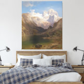 Uitzicht van het meer van Gosau naar de Dachstein Canvas Afdruk (Insitu (Slaapkamer))