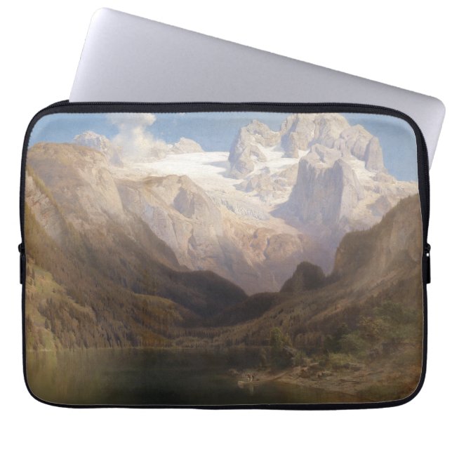 Uitzicht van het meer van Gosau naar de Dachstein Laptop Sleeve (Voorkant)