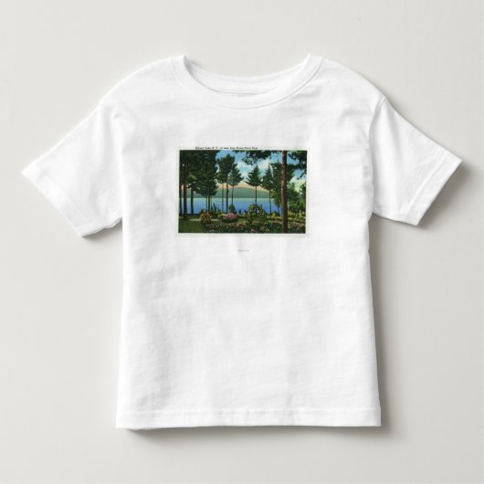 Uitzicht van het meer van het Brown Swan Park Kinder Shirts (Voorkant)