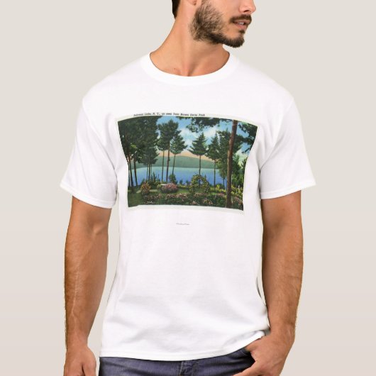 Uitzicht van het meer van het Brown Swan Park T-shirt (Voorkant)