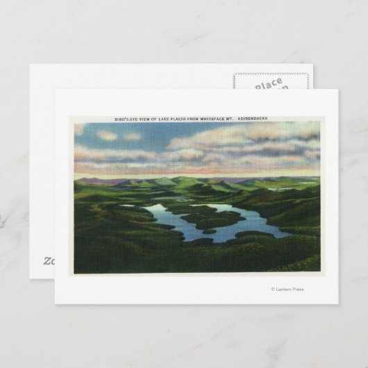 Uitzicht van het meer van het meerzuur briefkaart (Voorkant / Achterkant)