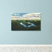 Uitzicht van het meer van het meerzuur canvas afdruk (Insitu (Houten vloer))