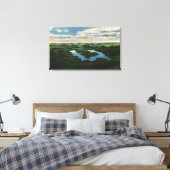 Uitzicht van het meer van het meerzuur canvas afdruk (Insitu (Slaapkamer))