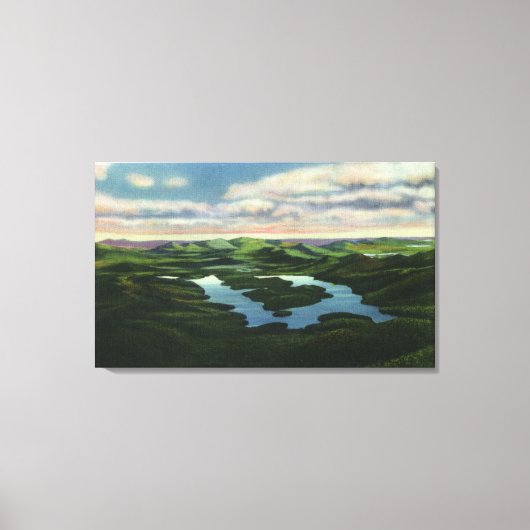 Uitzicht van het meer van het meerzuur canvas afdruk (Voorkant)