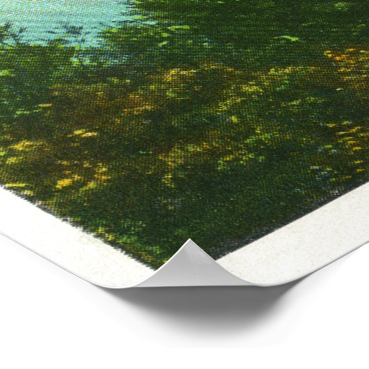 Uitzicht van het meer van Loon en het eiland Blyth Poster (Hoek)