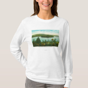 Uitzicht van het meer van Loon en het eiland Blyth T-shirt