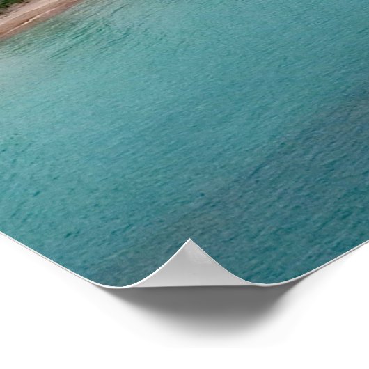 Uitzicht van het meer van Michigan in Chicago aan  Poster (Hoek)