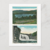 Uitzicht van het meer van Mt Whitney, regenboogHer Briefkaart (Voorkant)