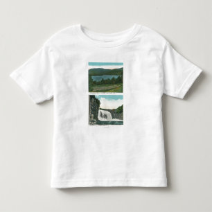 Uitzicht van het meer van Mt Whitney, regenboogHer Kinder Shirts