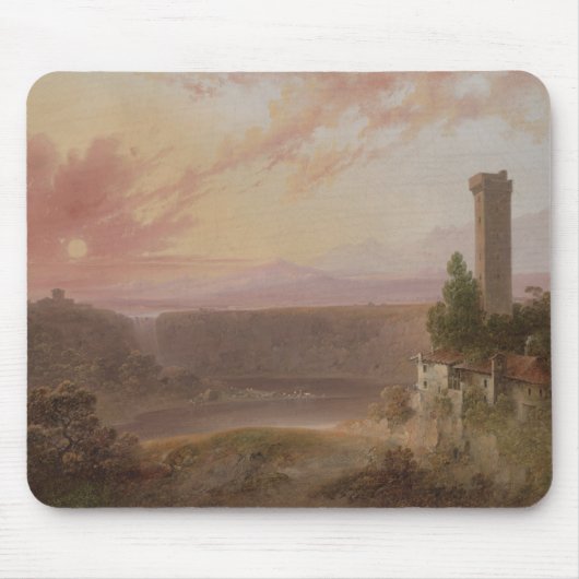 Uitzicht van het meer van Nemi op Sunset Muismat (Voorkant)