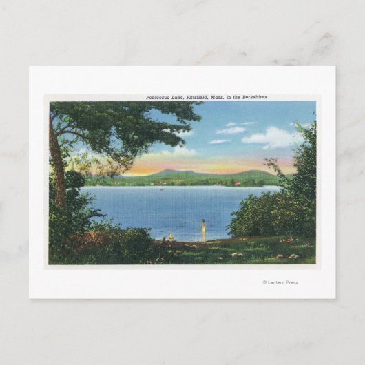 Uitzicht van het meer van Pontoosuc Briefkaart (Voorkant)