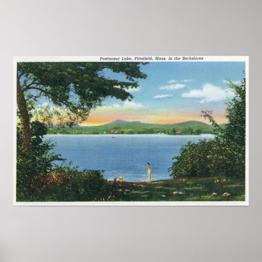 Uitzicht van het meer van Pontoosuc Poster (Voorkant)