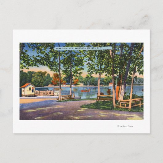 Uitzicht van het meer van Saratoga Briefkaart (Voorkant)