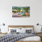 Uitzicht van het meer van Saratoga Canvas Afdruk (Insitu (Slaapkamer))