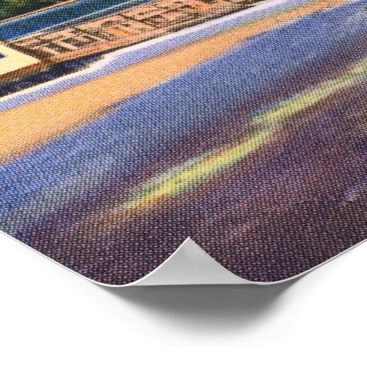 Uitzicht van het meer van Saratoga Poster (Hoek)