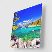 Uitzicht van het meer van Tahoe Vierkante Klok (Hoek)