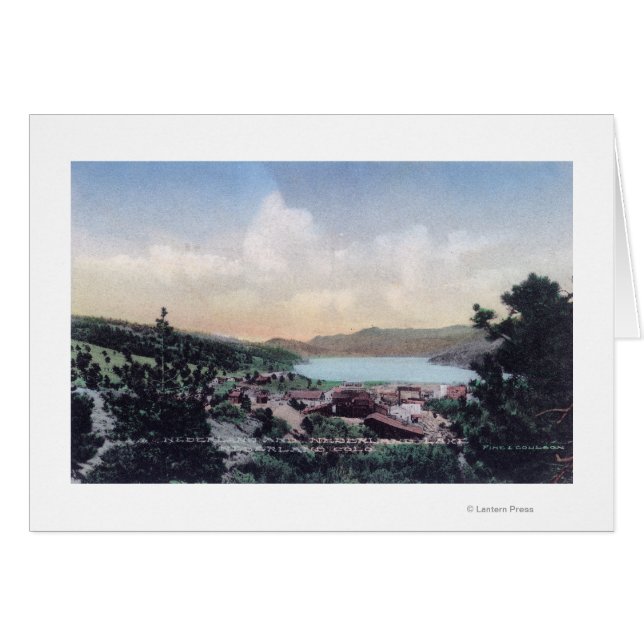 Uitzicht van het meer van Town en Nederland (Voorkant Horizontaal)