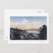 Uitzicht van het meer van Town en Nederland Briefkaart (Voorkant / Achterkant)