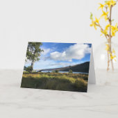 Uitzicht van het meer van Wallowa, Oregon Kaart (Gele Bloem)