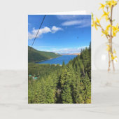 Uitzicht van het meer van Wallowa, Oregon Kaart (Gele Bloem)