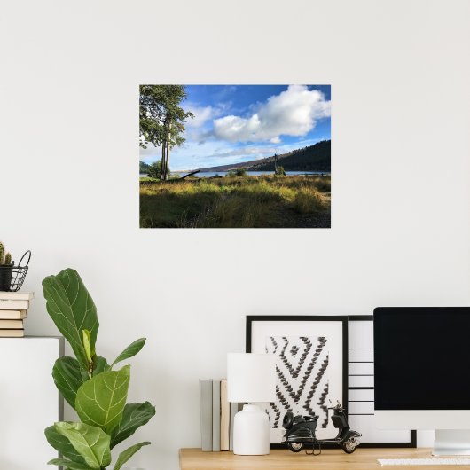 Uitzicht van het meer van Wallowa, Oregon Poster (Thuiskantoor)