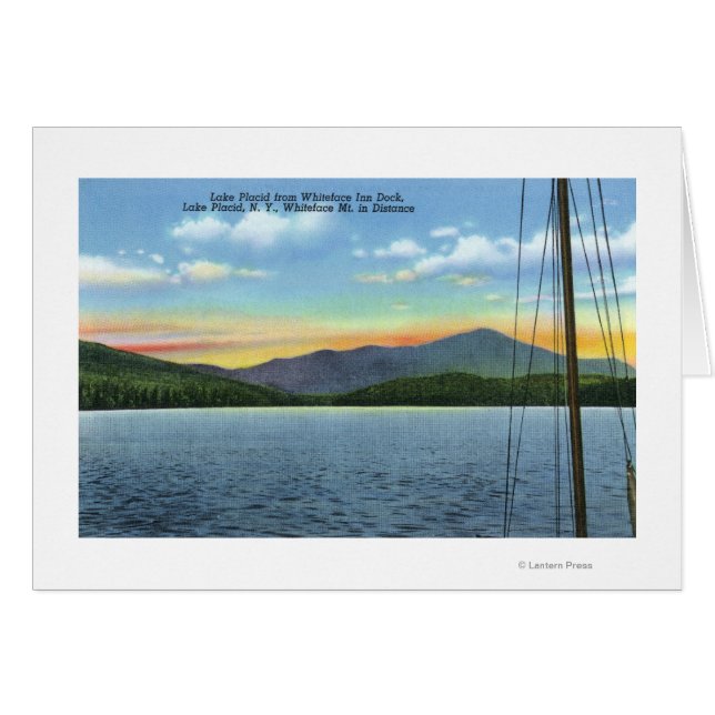 Uitzicht van het meer van Whiteface Inn Dock (Voorkant Horizontaal)