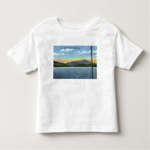Uitzicht van het meer van Whiteface Inn Dock Kinder Shirts