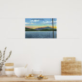 Uitzicht van het meer van Whiteface Inn Dock Poster (Keuken)