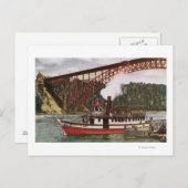 Uitzicht van het meisje van het misste ledige acht briefkaart (Voorkant / Achterkant)