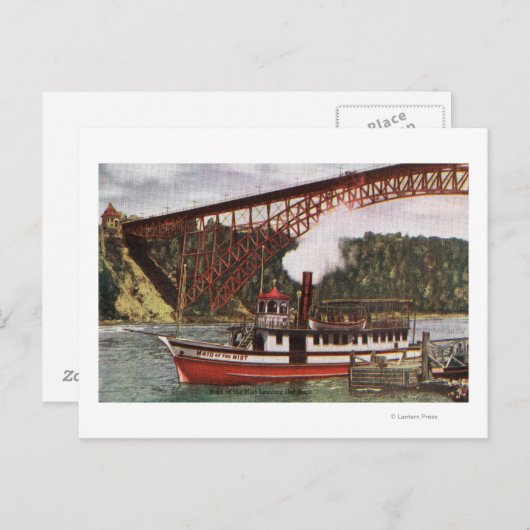 Uitzicht van het meisje van het misste ledige acht briefkaart (Voorkant / Achterkant)