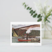 Uitzicht van het meisje van het misste ledige acht briefkaart (Staand voorkant)