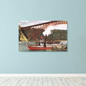 Uitzicht van het meisje van het misste ledige acht canvas afdruk (Insitu (Houten vloer))