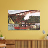 Uitzicht van het meisje van het misste ledige acht canvas afdruk (Insitu (Woonkamer))