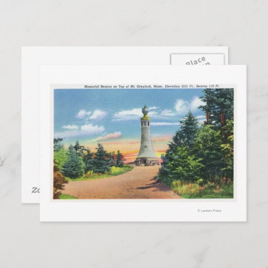 Uitzicht van het Memorial Beacon Briefkaart (Voorkant / Achterkant)