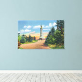 Uitzicht van het Memorial Beacon Canvas Afdruk (Insitu (Houten vloer))