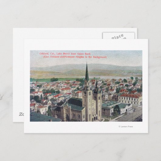 Uitzicht van het Merritt-meer van de Bank van de U Briefkaart (Voorkant / Achterkant)