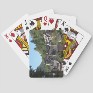 Uitzicht van het middeleeuwse dorp (foto) pokerkaarten