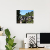 Uitzicht van het middeleeuwse dorp (foto) poster (Thuiskantoor)