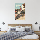 Uitzicht van het Mission Inn & Oriental Court Canvas Afdruk (Insitu (Slaapkamer))